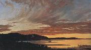 Frederic E.Church Sunset,Bar Harbor oil painting artist